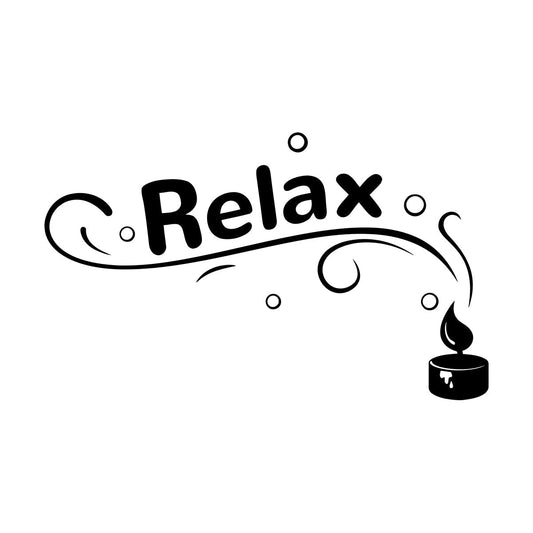 Engraving Stickers Relax Spa Candle Beauty Salon Woman Girl Personalized Customization