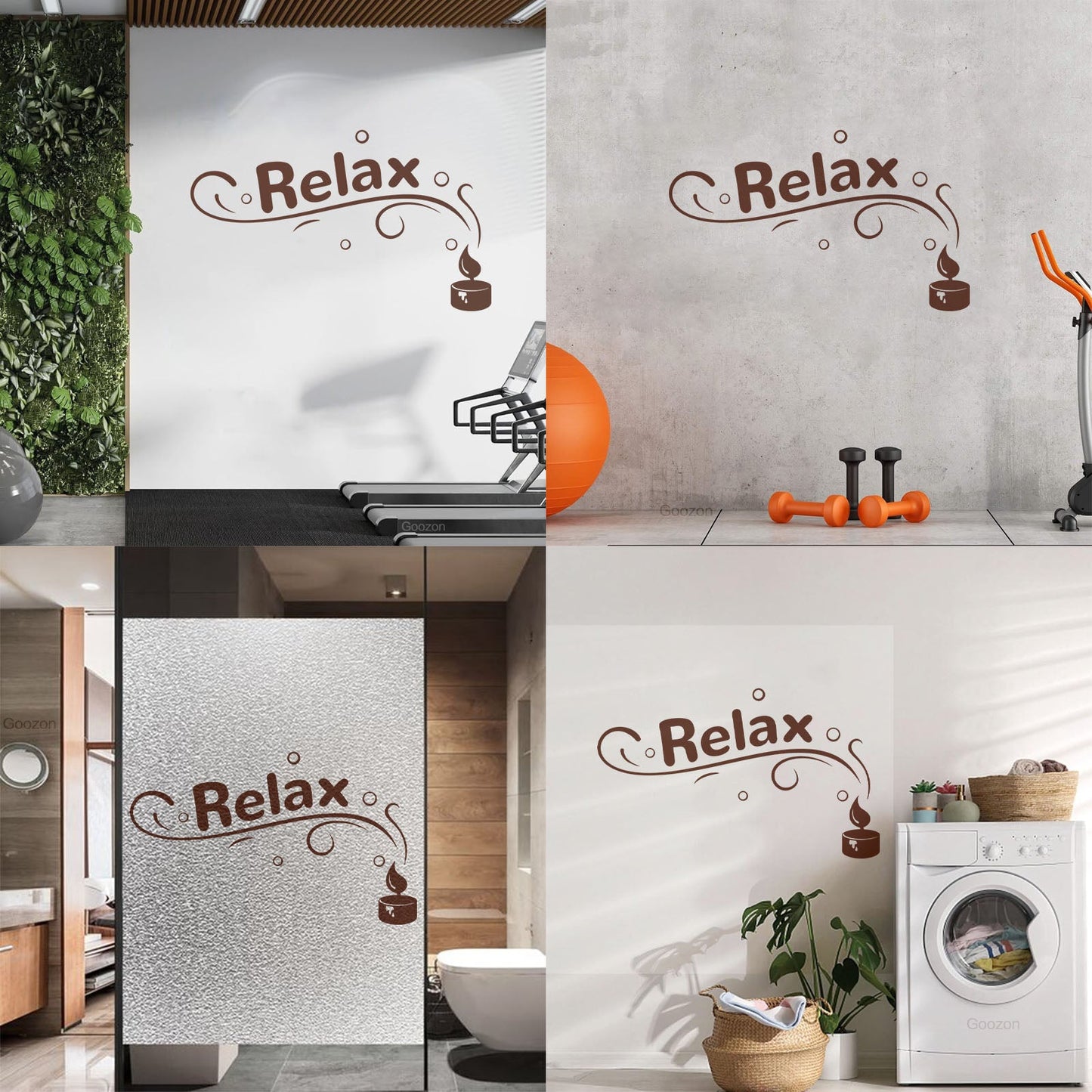 Engraving Stickers Relax Spa Candle Beauty Salon Woman Girl Personalized Customization