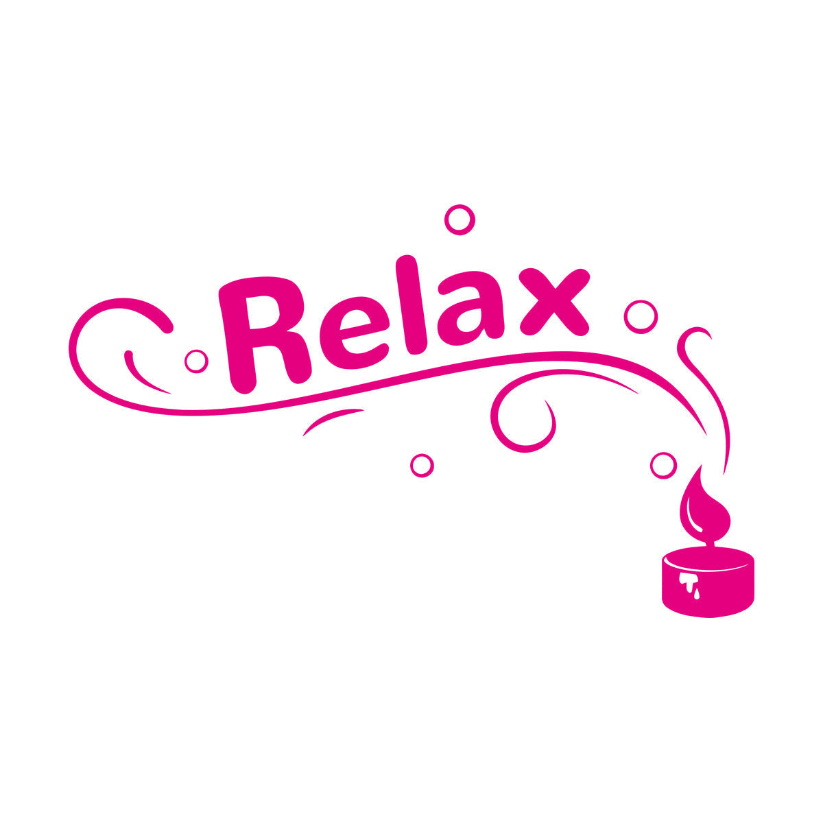 Engraving Stickers Relax Spa Candle Beauty Salon Woman Girl Personalized Customization