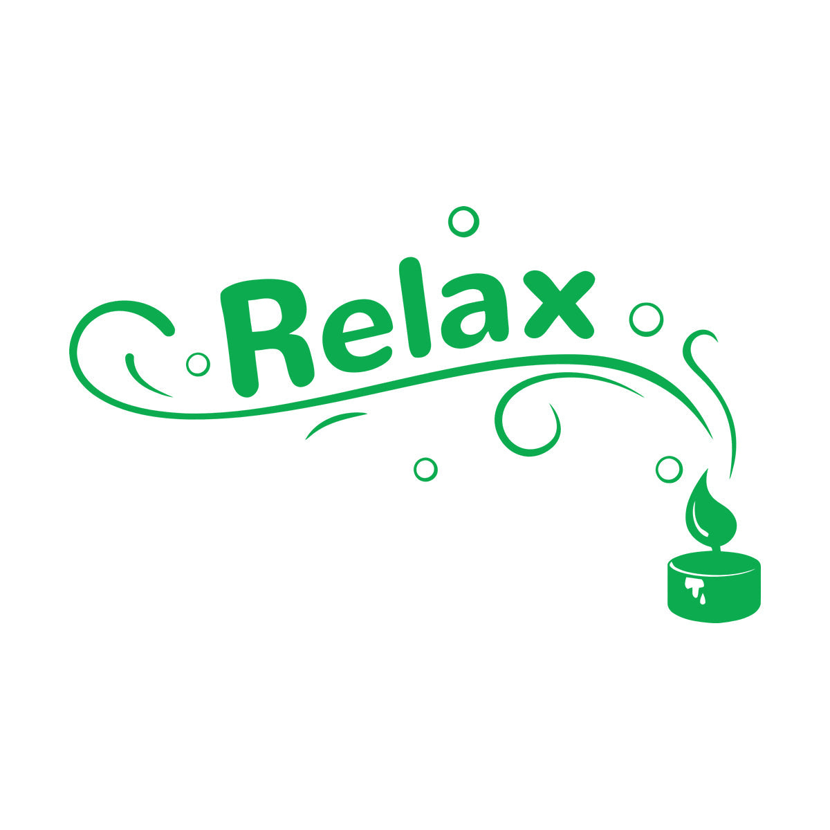 Engraving Stickers Relax Spa Candle Beauty Salon Woman Girl Personalized Customization