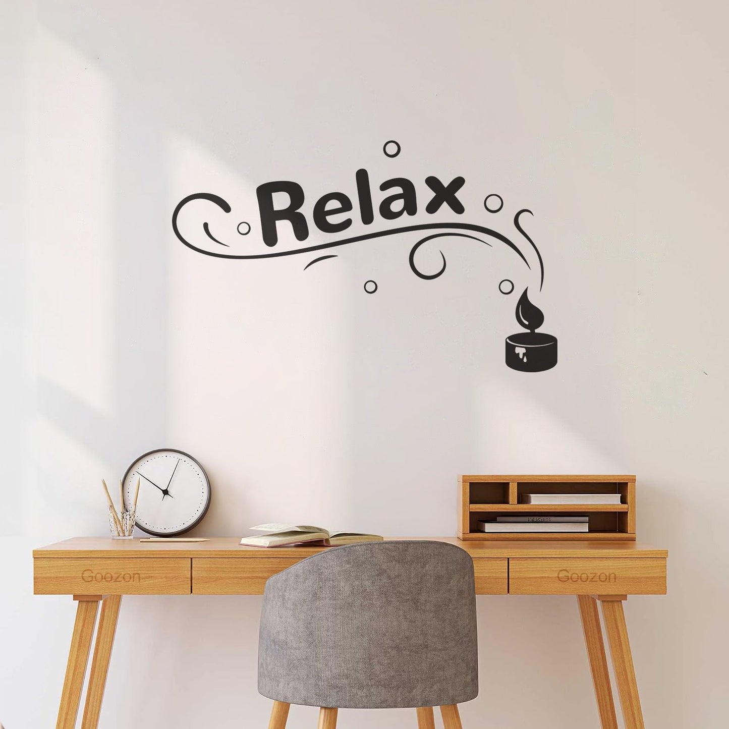 Engraving Stickers Relax Spa Candle Beauty Salon Woman Girl Personalized Customization