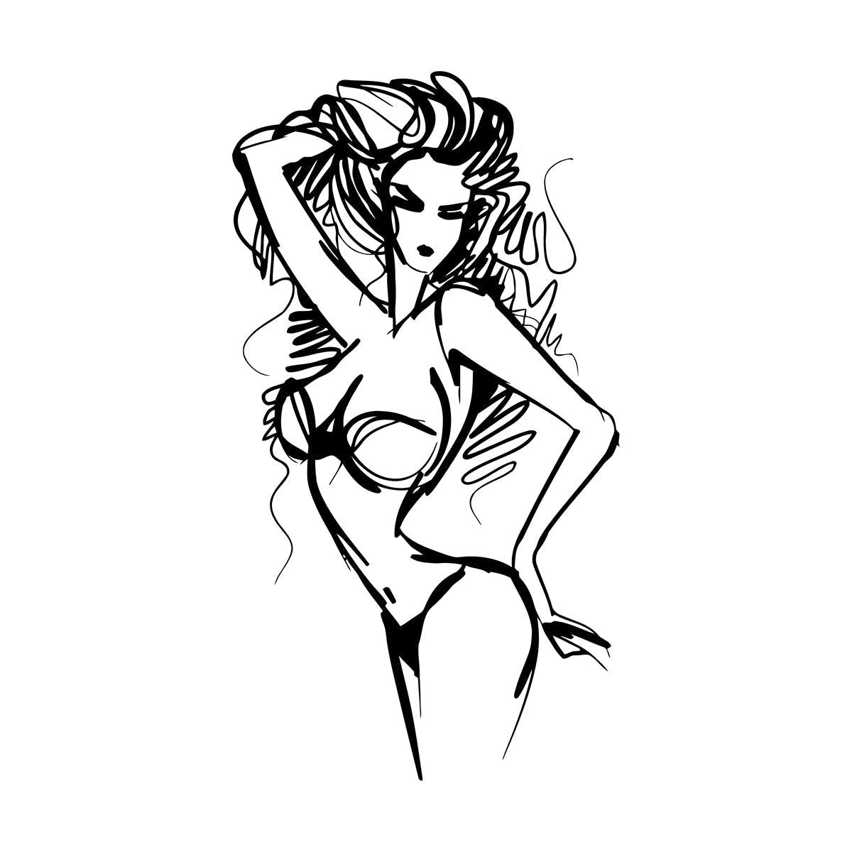 Wall Stickers Appeal Hot Girl Woman Striptease Equipped With Transfer Film Kit