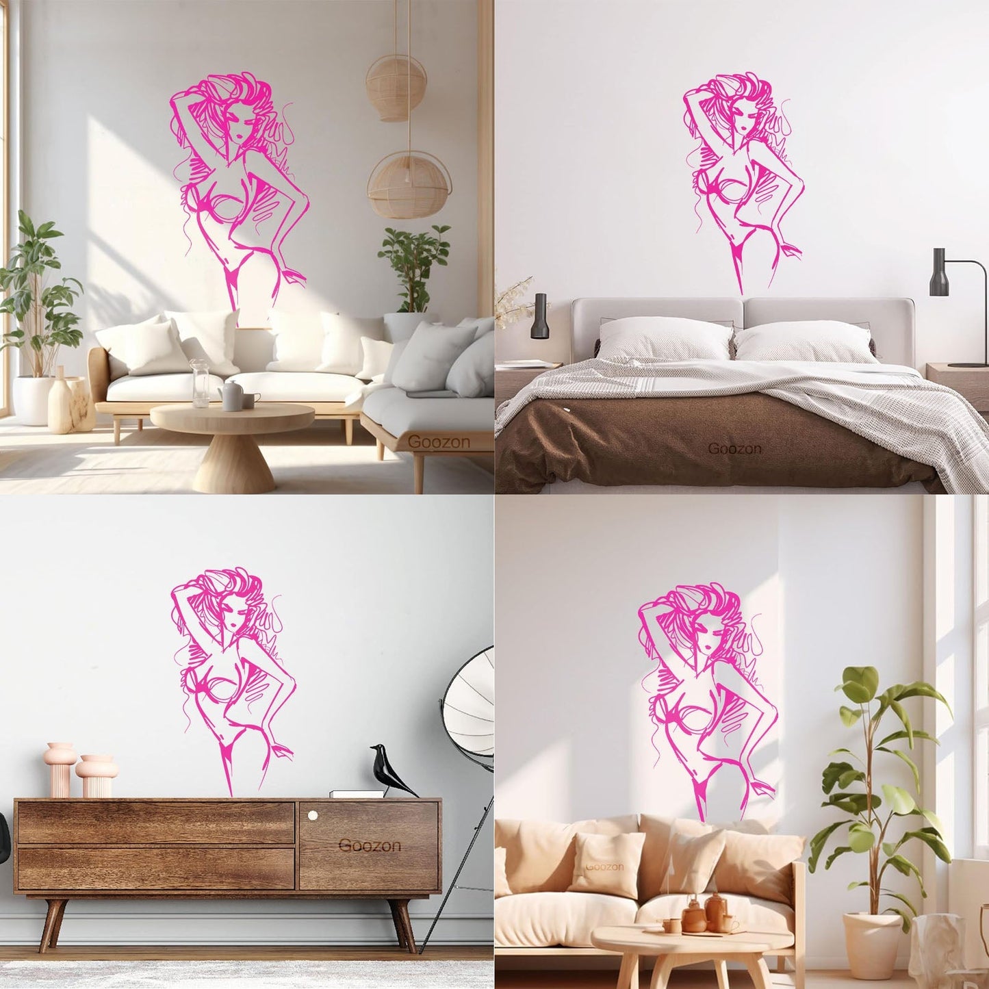 Wall Stickers Appeal Hot Girl Woman Striptease Equipped With Transfer Film Kit