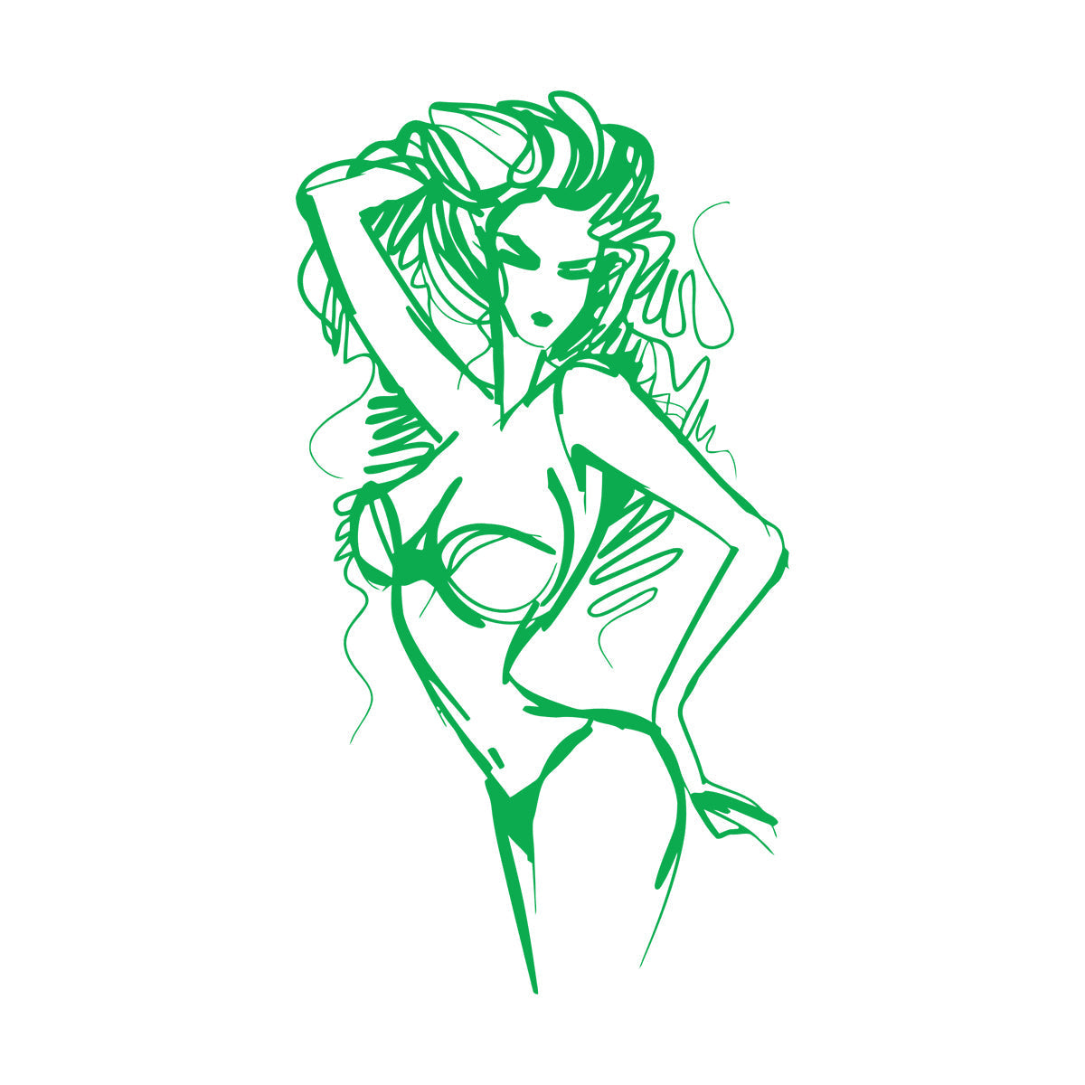 Wall Stickers Appeal Hot Girl Woman Striptease Equipped With Transfer Film Kit