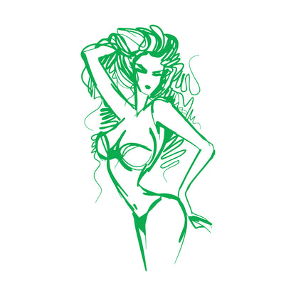 Wall Stickers Appeal Hot Girl Woman Striptease Equipped With Transfer Film Kit