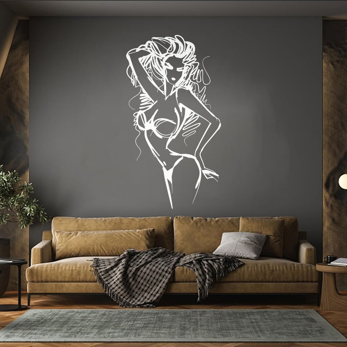 Wall Stickers Appeal Hot Girl Woman Striptease Equipped With Transfer Film Kit