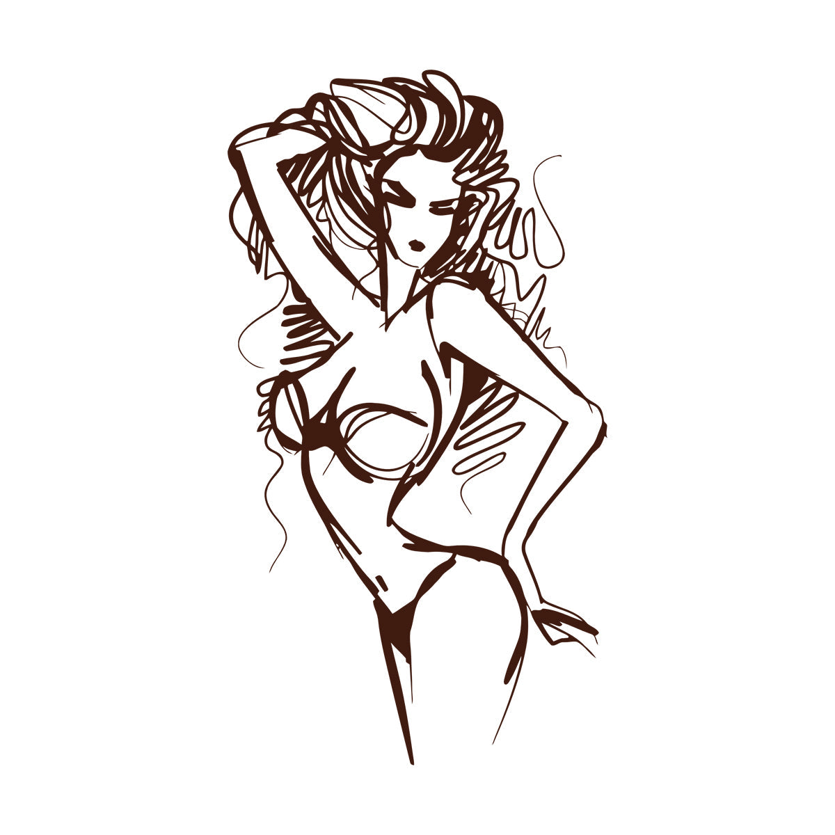 Wall Stickers Appeal Hot Girl Woman Striptease Equipped With Transfer Film Kit