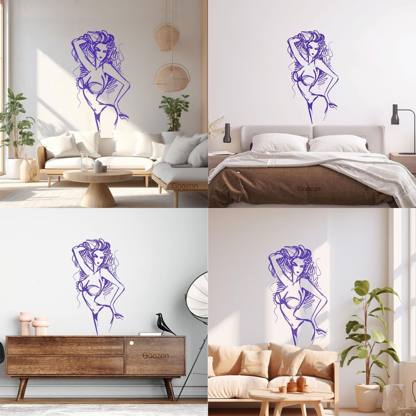 Wall Stickers Appeal Hot Girl Woman Striptease Equipped With Transfer Film Kit