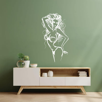 Wall Stickers Appeal Hot Girl Woman Striptease Equipped With Transfer Film Kit