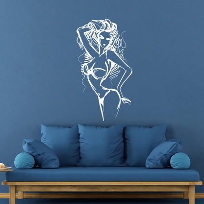 Wall Stickers Appeal Hot Girl Woman Striptease Equipped With Transfer Film Kit