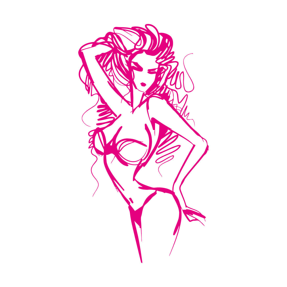 Wall Stickers Appeal Hot Girl Woman Striptease Equipped With Transfer Film Kit