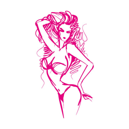 Wall Stickers Appeal Hot Girl Woman Striptease Equipped With Transfer Film Kit