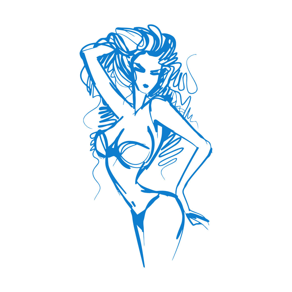 Wall Stickers Appeal Hot Girl Woman Striptease Equipped With Transfer Film Kit