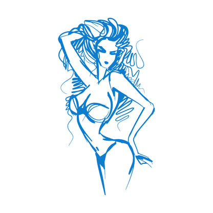 Wall Stickers Appeal Hot Girl Woman Striptease Equipped With Transfer Film Kit