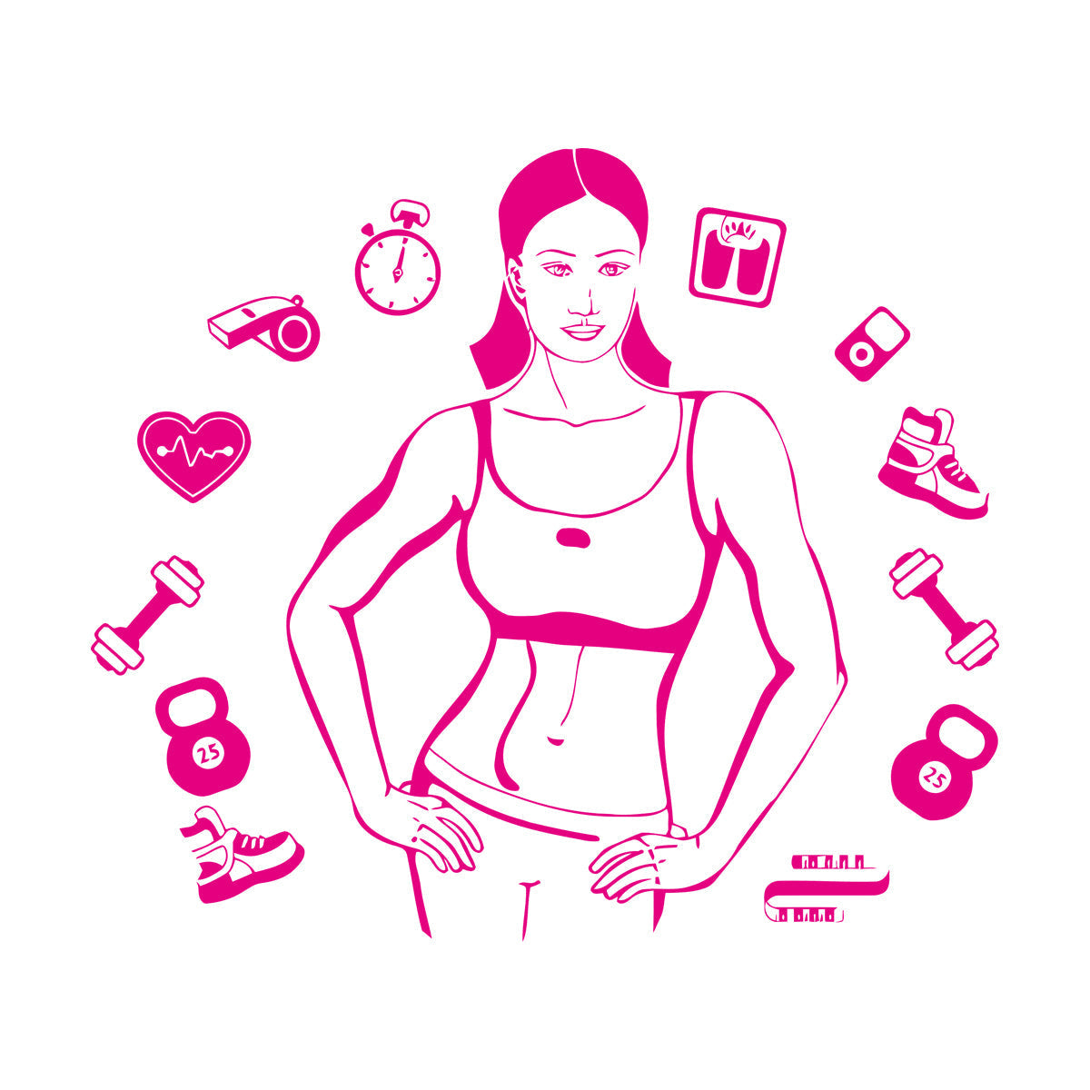 Vinyl Art Sticker Sports Girl Motivation Healthy Lifestyle Woman Gymnastics Multi Color Selection