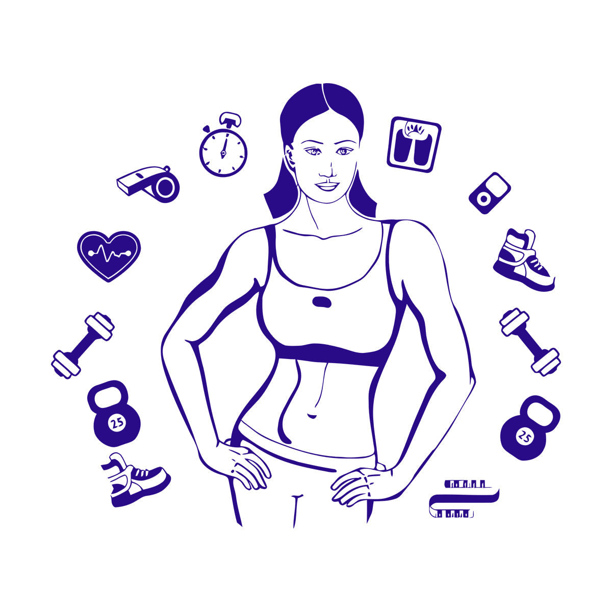 Vinyl Art Sticker Sports Girl Motivation Healthy Lifestyle Woman Gymnastics Multi Color Selection