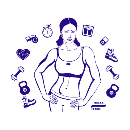Vinyl Art Sticker Sports Girl Motivation Healthy Lifestyle Woman Gymnastics Multi Color Selection