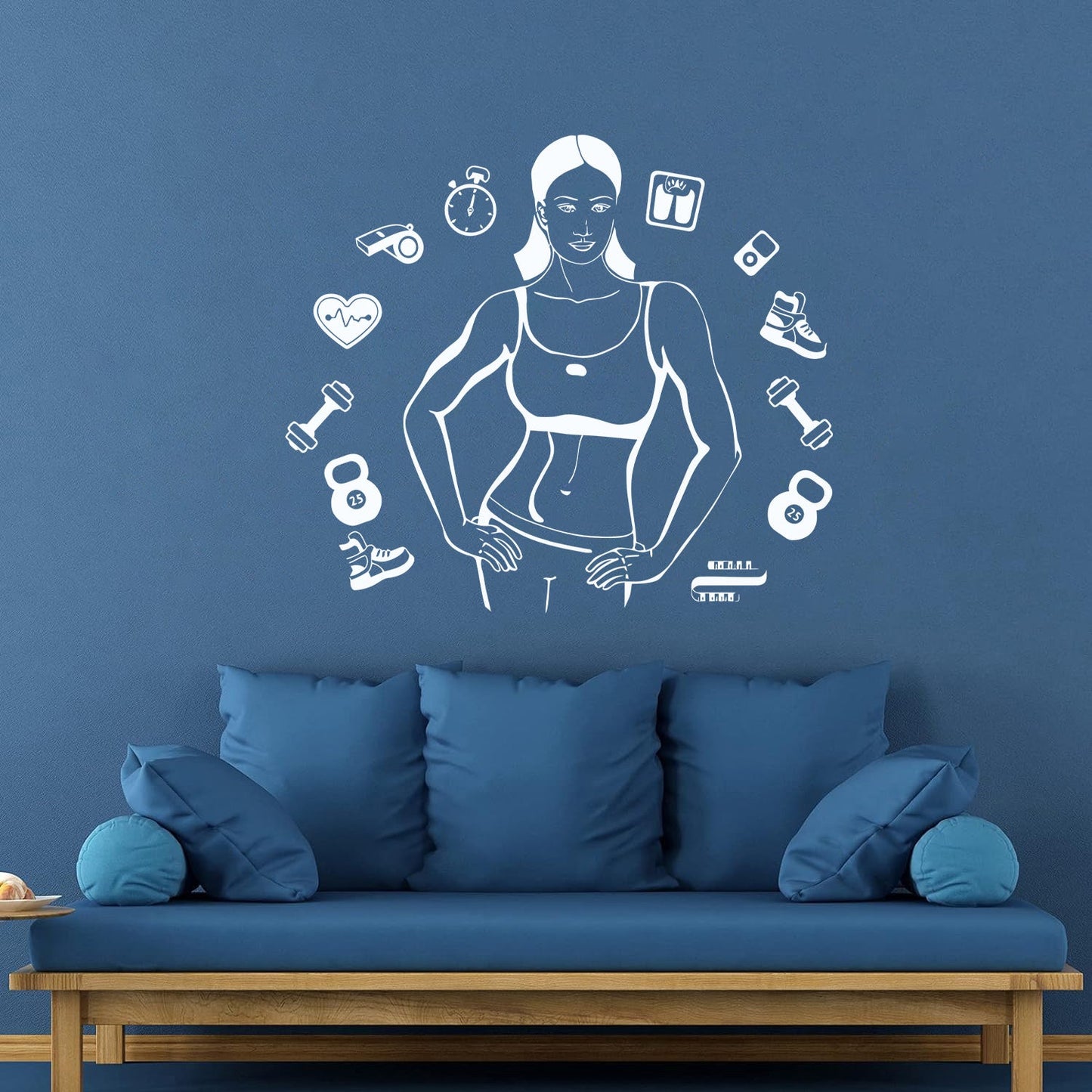 Vinyl Art Sticker Sports Girl Motivation Healthy Lifestyle Woman Gymnastics Multi Color Selection