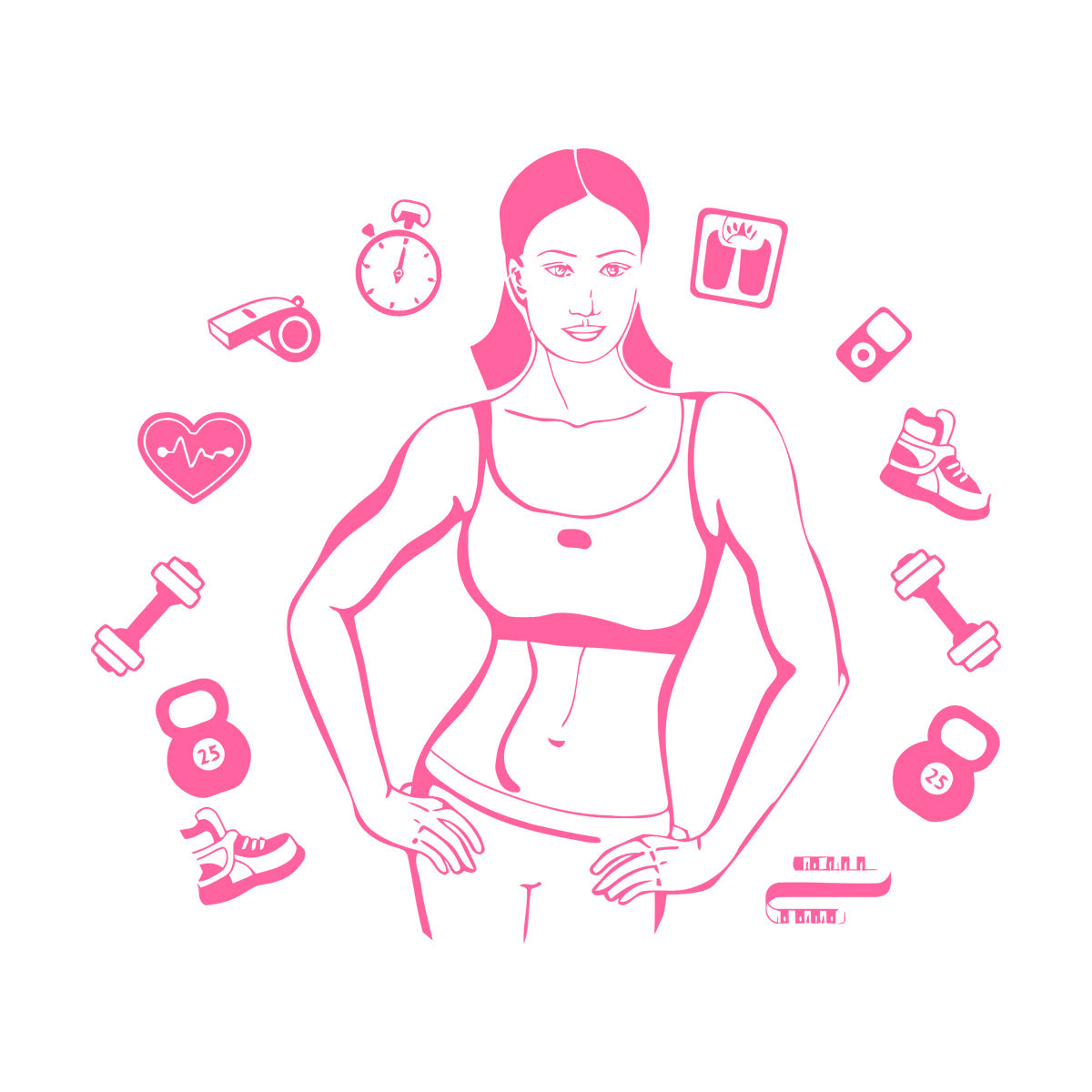 Vinyl Art Sticker Sports Girl Motivation Healthy Lifestyle Woman Gymnastics Multi Color Selection