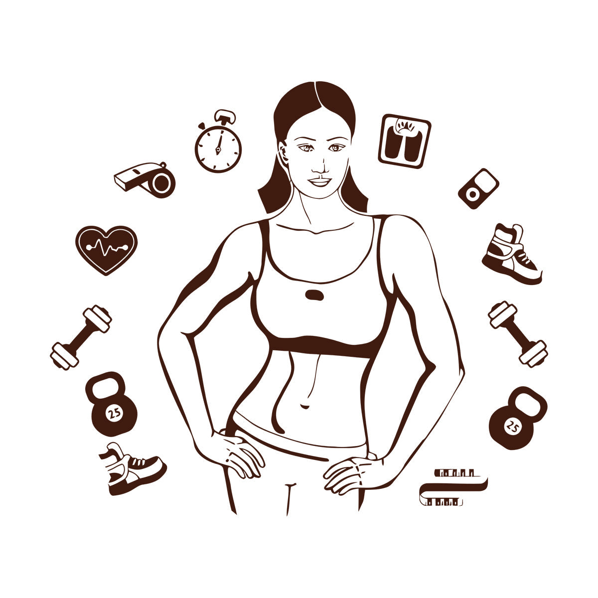 Vinyl Art Sticker Sports Girl Motivation Healthy Lifestyle Woman Gymnastics Multi Color Selection