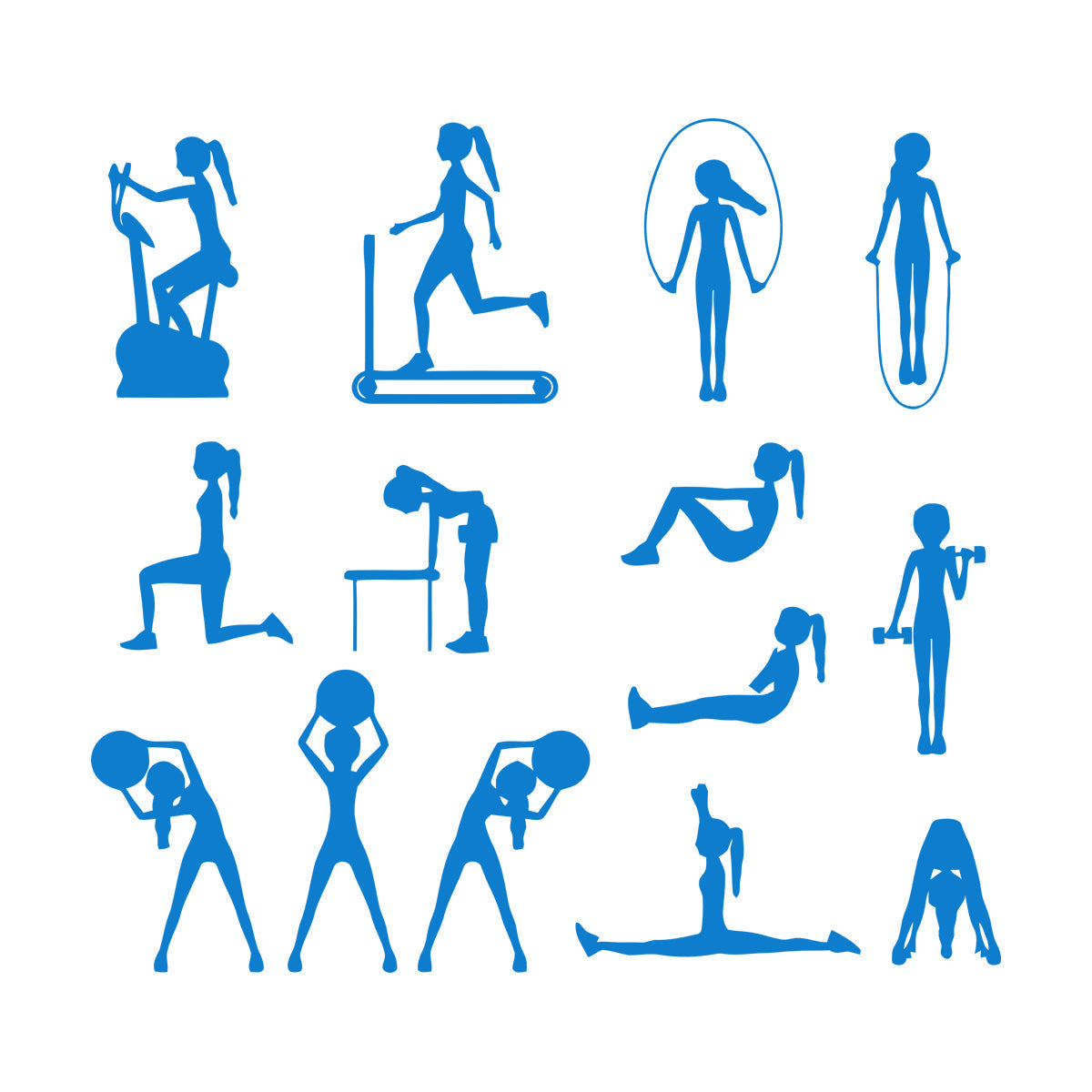 Sports Set Fitnesscenter Girl Woman Gymnastics Motivation Engraving Stickers Equipped With Transfer Film Kit