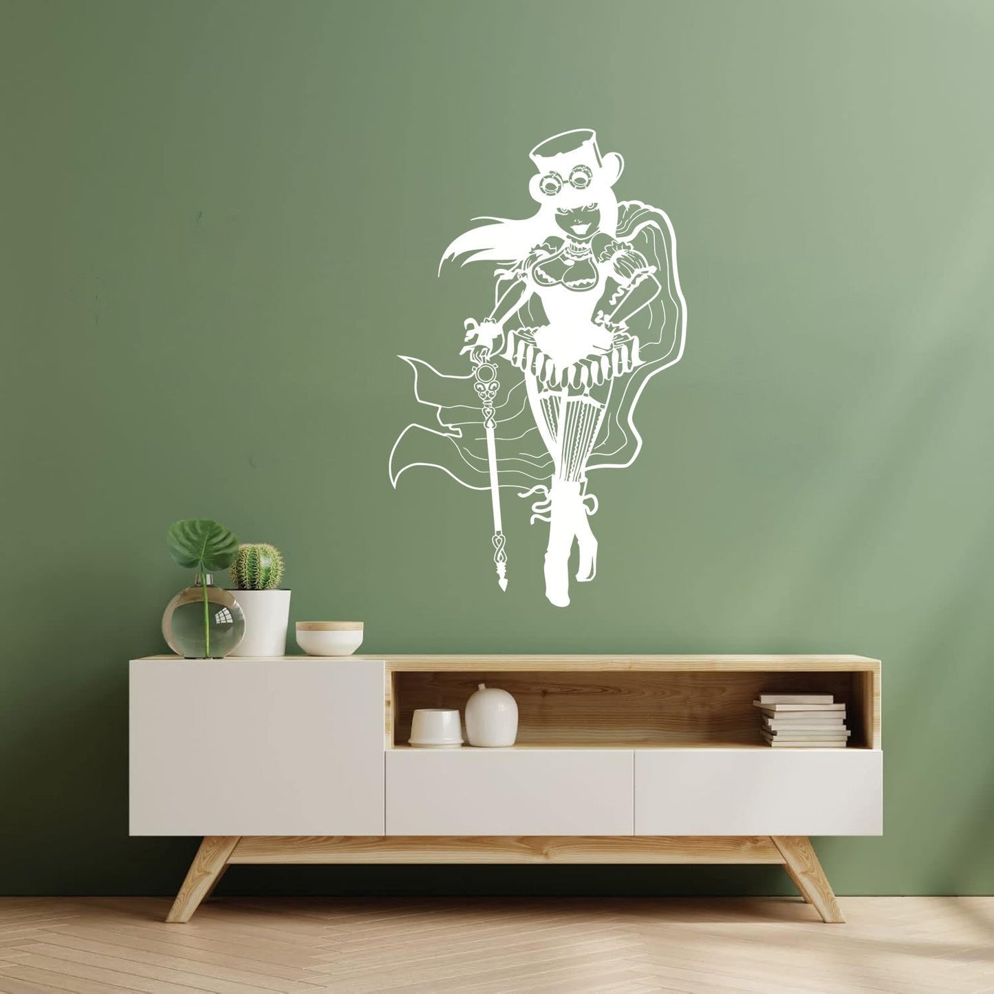 Lettering Decals Steampunk Girl Woman Fantasy Easy Installation