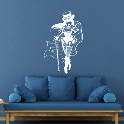 Lettering Decals Steampunk Girl Woman Fantasy Easy Installation