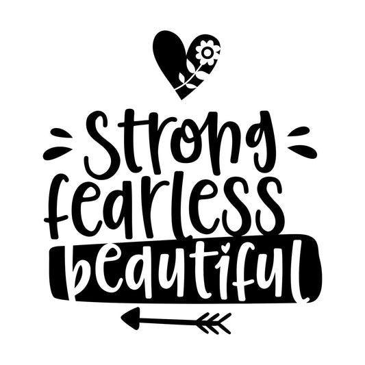 Wall Decals Paster Paper Strong Fearless Beautiful Woman Girl Female Waterproof