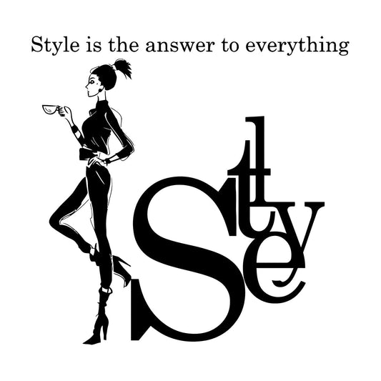 Wall Decals Style Woman Quote Girl Fashion Studio Room Personalized Customization