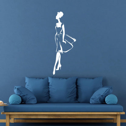 Engraving Decals Supermodel Fashion Girl Beauty Lady Woman Art Decoration