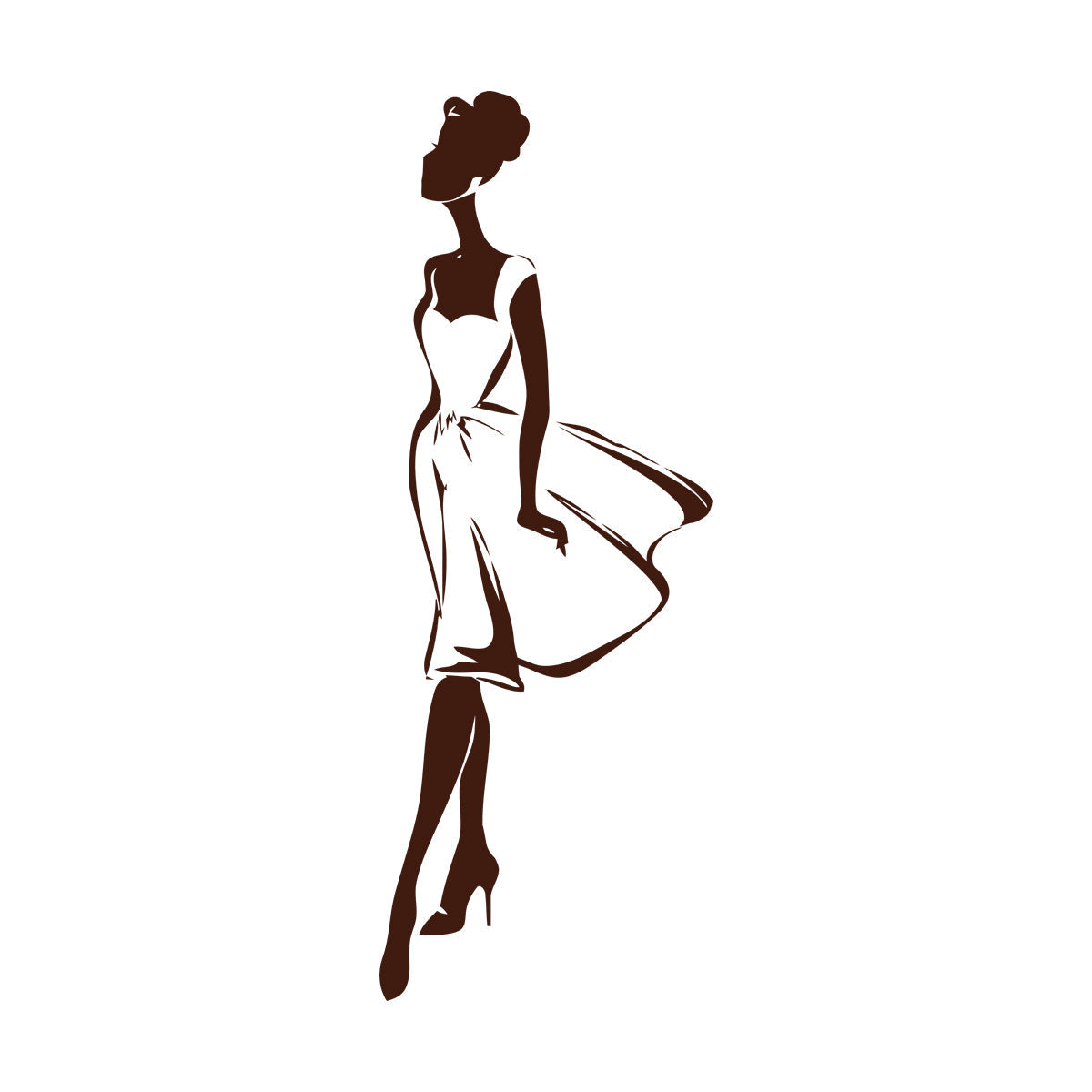 Engraving Decals Supermodel Fashion Girl Beauty Lady Woman Art Decoration