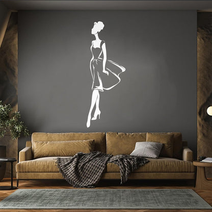 Engraving Decals Supermodel Fashion Girl Beauty Lady Woman Art Decoration