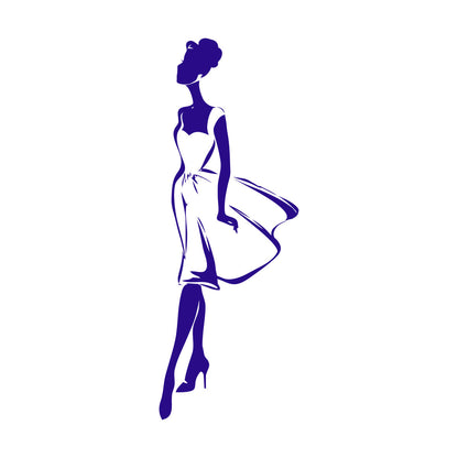 Engraving Decals Supermodel Fashion Girl Beauty Lady Woman Art Decoration