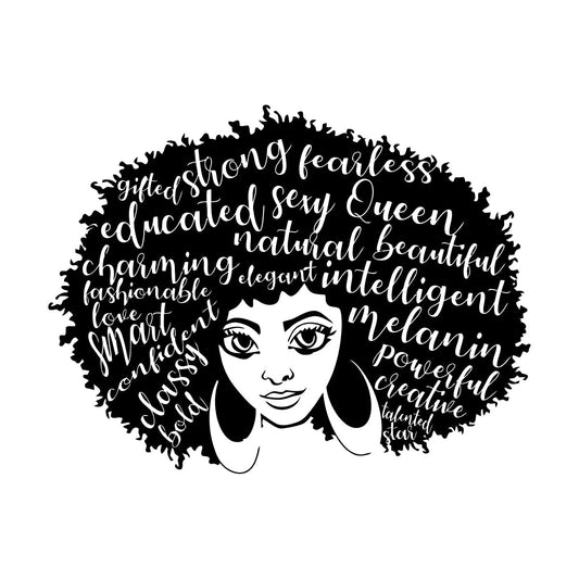 Wall Vinyl Sticker Decor Teen Girl Beautiful Appeal Woman'S Head Window Decals