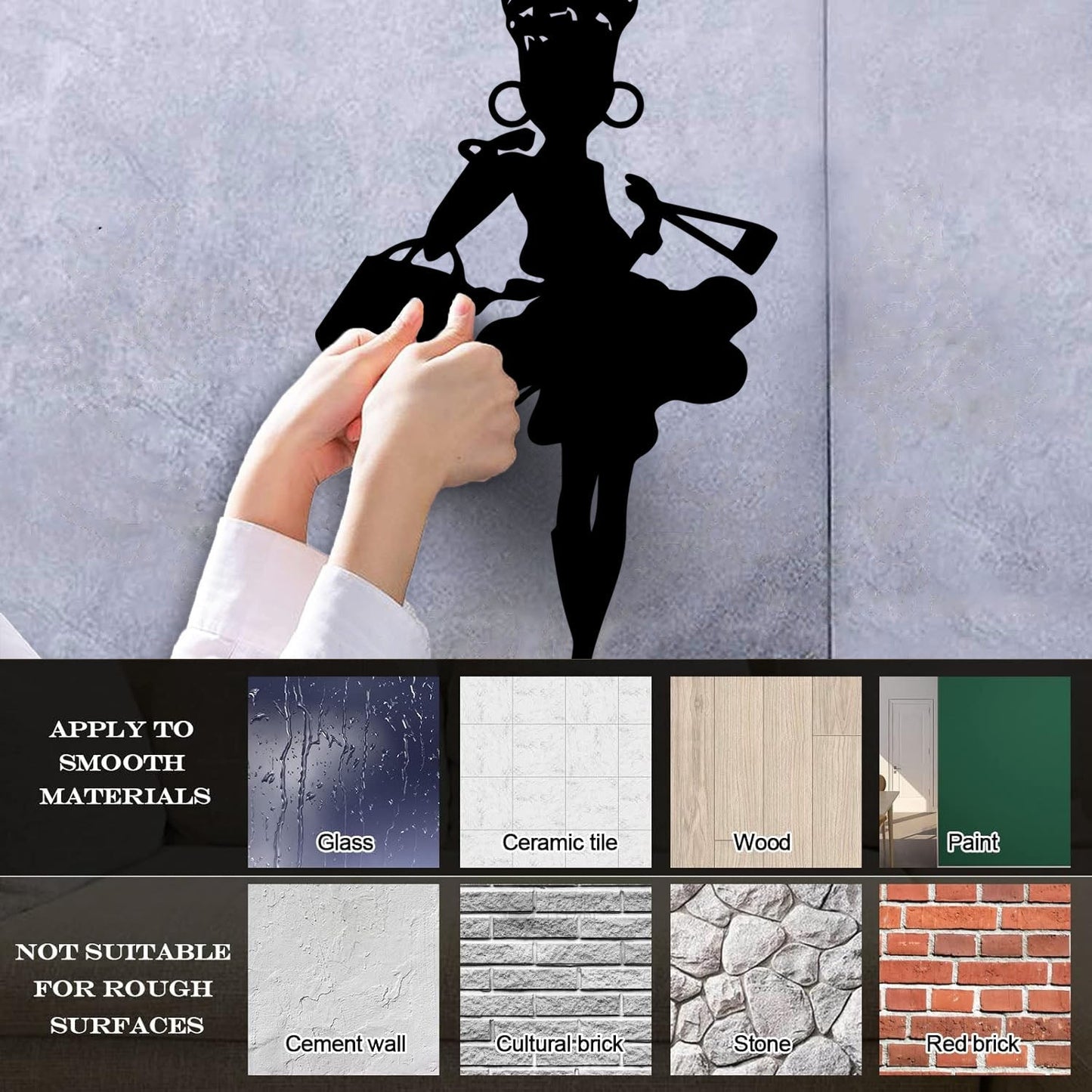 Woman Beauty Salon Fashion Girl Shop Store Lettering Decals Do Not Damage The Wall Surface