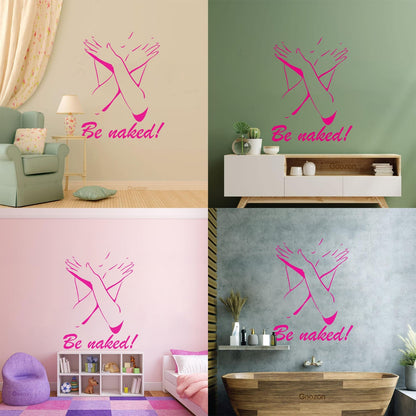 Wall Decals Pvc Woman Be Girl Beautiful Appeal Body Multi Color Selection