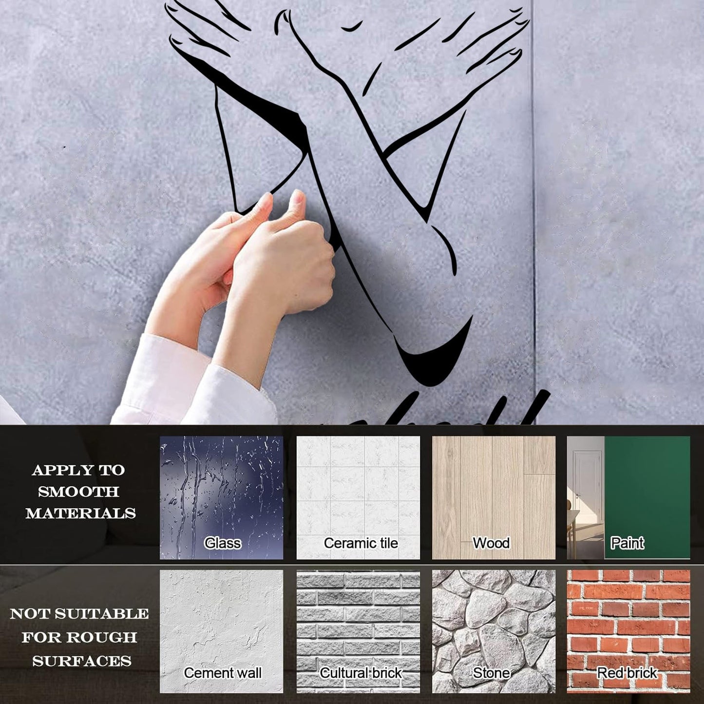 Wall Decals Pvc Woman Be Girl Beautiful Appeal Body Multi Color Selection