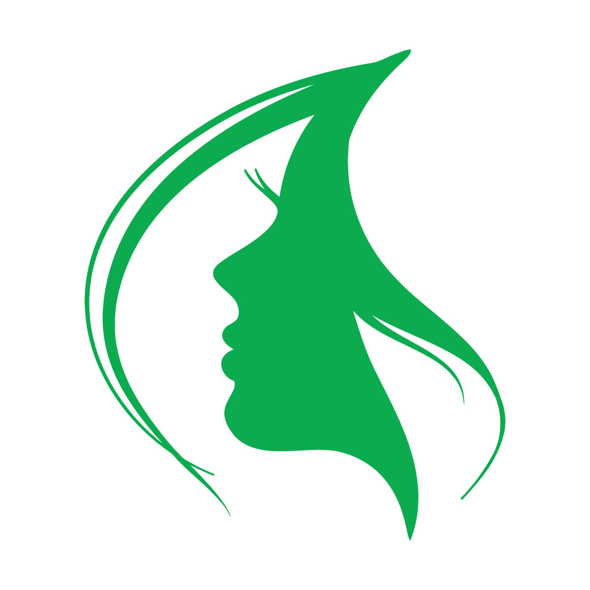 Wall Decals Paster Paper Woman Face Silhouette Girl Head Hairstyle Easy Installation