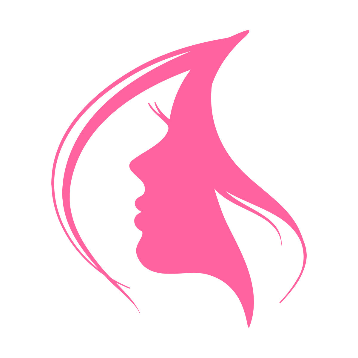 Wall Decals Paster Paper Woman Face Silhouette Girl Head Hairstyle Easy Installation