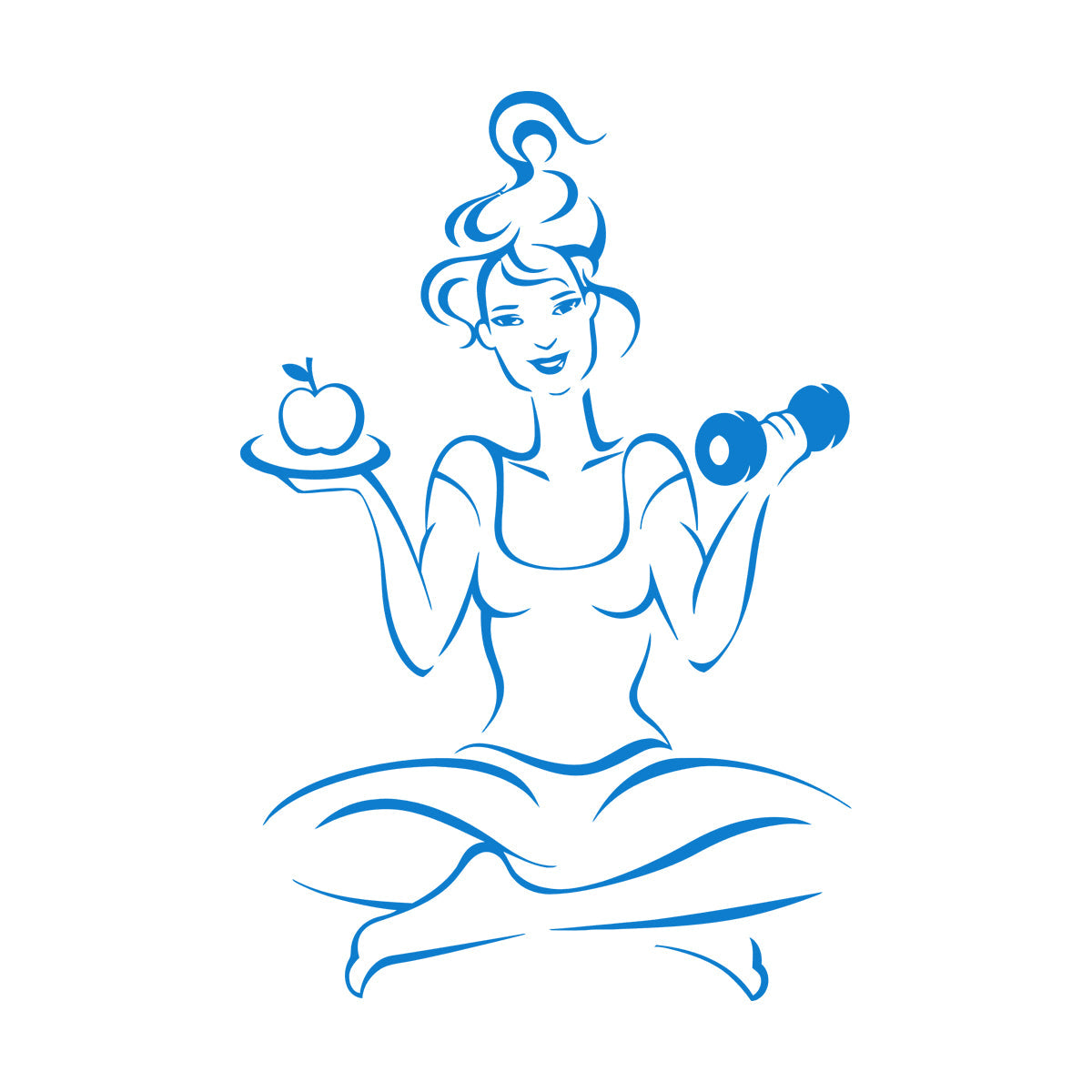 Woman Gymnastics Fitnesscenter Girl Training Diet Health Yoga Engraving Decals It Won'T Fall Off