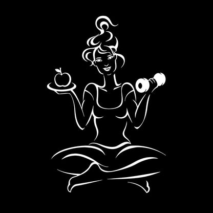 Woman Gymnastics Fitnesscenter Girl Training Diet Health Yoga Engraving Decals It Won'T Fall Off