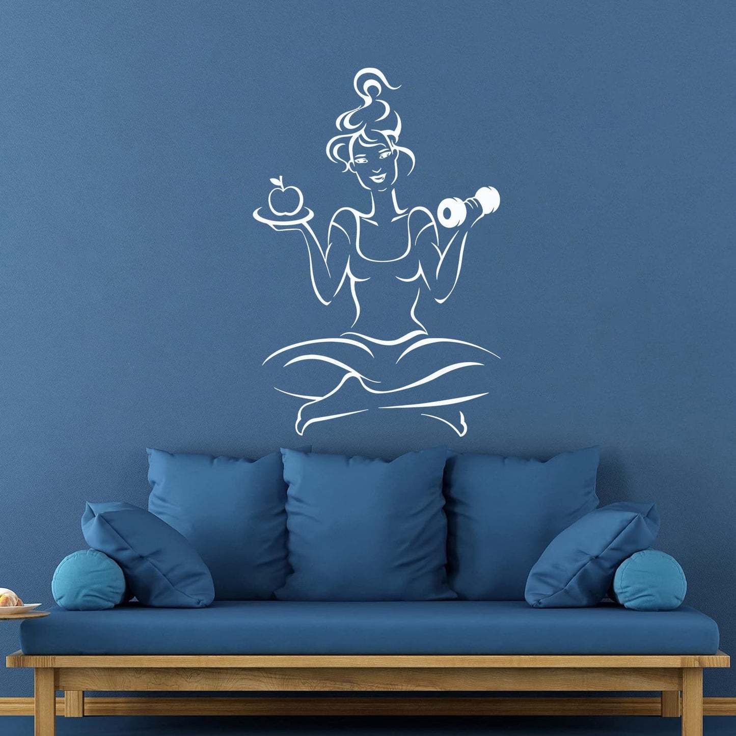 Woman Gymnastics Fitnesscenter Girl Training Diet Health Yoga Engraving Decals It Won'T Fall Off