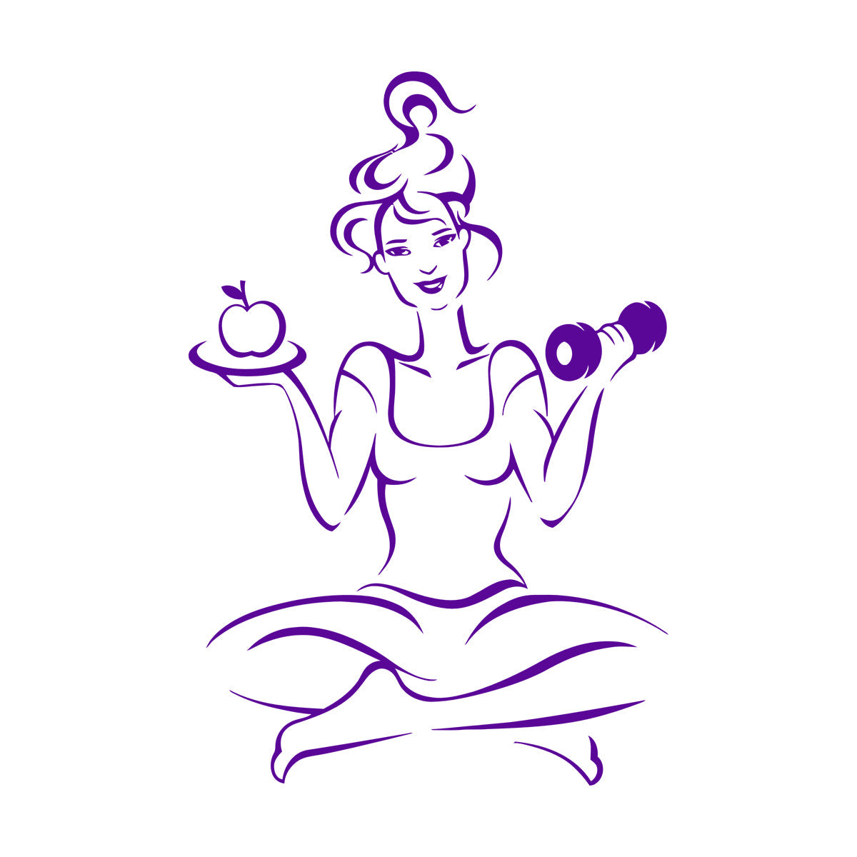 Woman Gymnastics Fitnesscenter Girl Training Diet Health Yoga Engraving Decals It Won'T Fall Off