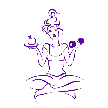 Woman Gymnastics Fitnesscenter Girl Training Diet Health Yoga Engraving Decals It Won'T Fall Off