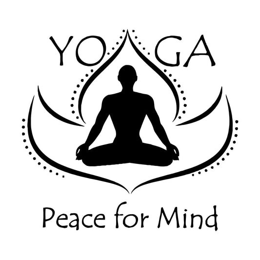 Vinyl Art Sticker Yoga Studio Meditation Relax Pose Woman Girl Glass Stickers
