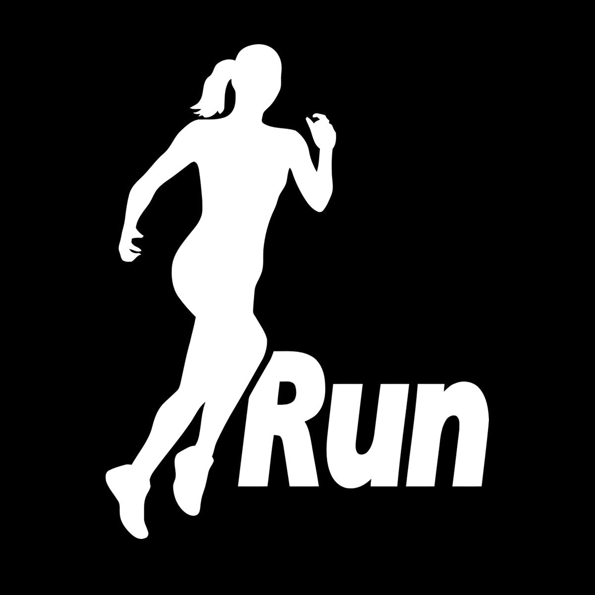 Run Running Girl Woman Sport Motivation Wall Decals Pvc Removable Without Leaving Glue