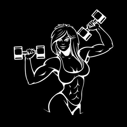 Lettering Stickers Woman Girl Bodybuilder Fitnesscenter Gymnastics Self Adhesive
