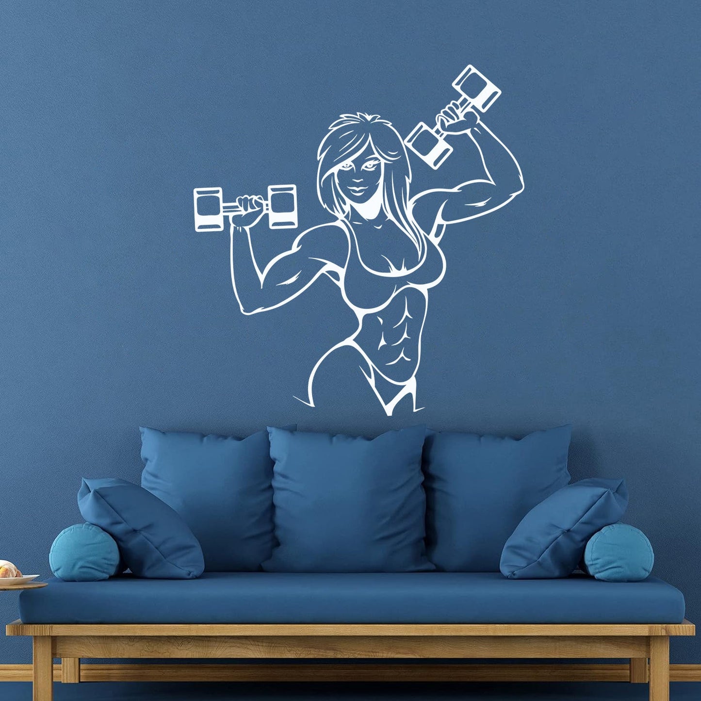 Lettering Stickers Woman Girl Bodybuilder Fitnesscenter Gymnastics Self Adhesive