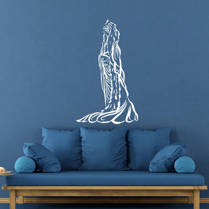 Vinyl Wall Decals Beautiful Girl Young Woman Ethnic Clothes Easy Installation