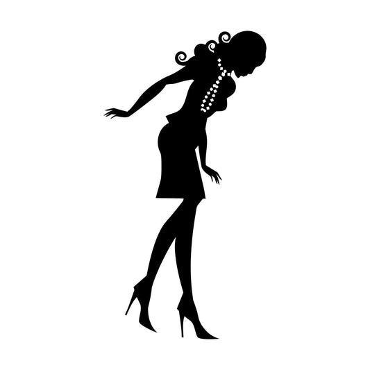 Engraving Decals Beautiful Slim Appeal Fashion Girl Woman Art Mural Painting